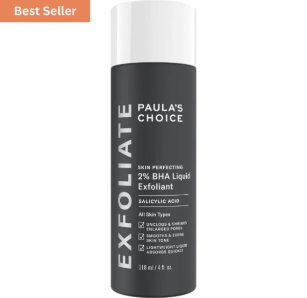 Paula’s Choice Skin Perfecting 2% BHA Liquid Exfoliant – Top Seller for Blackheads, Wrinkles & Fine Lines on Amazon